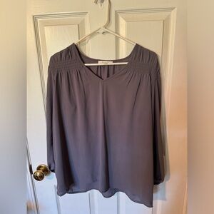 Grey/Purple Monday Fun Relaxed Blouse